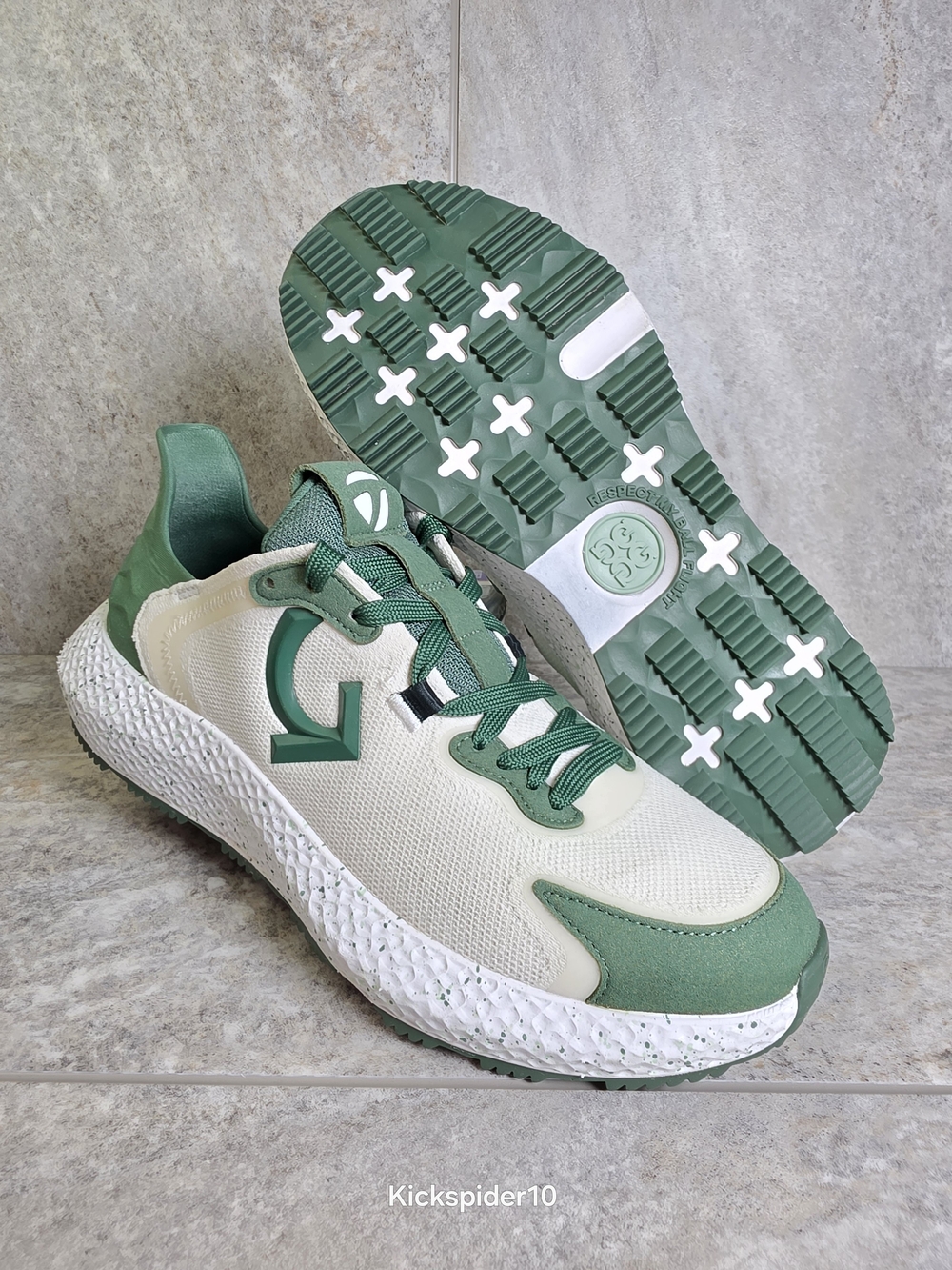 G/FORE Men's Athletic Sneakers in Green and White - Picture 3 of 10
